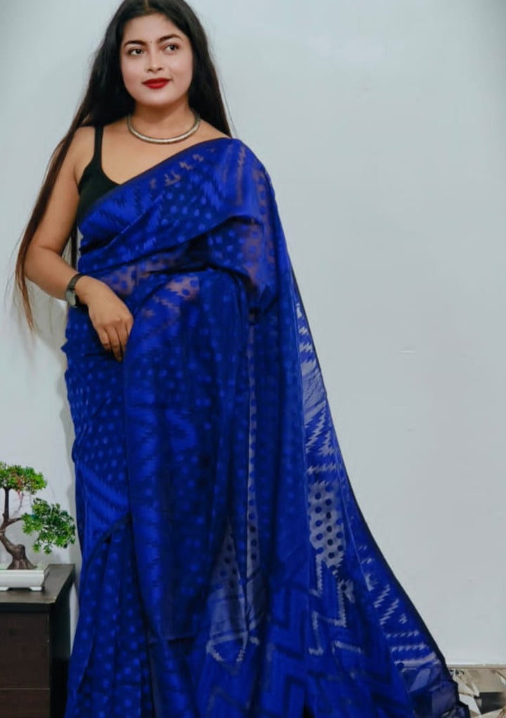 Rojnamcha Bengal Dhakai Jamdani Saree