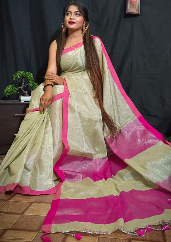 Bengal Tissue Khadi Saree