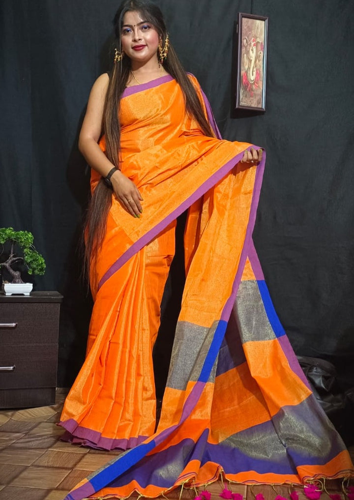 Bengal Tissue Khadi Saree