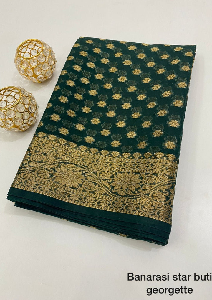 Banarasi Semi Georgette Soft Silk  Saree