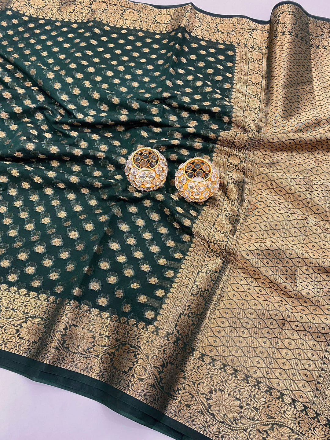 Banarasi Semi Georgette Soft Silk  Saree