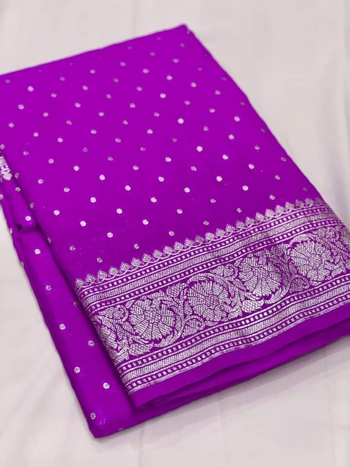 Banarasi Semi Georgette Soft Silk  Saree