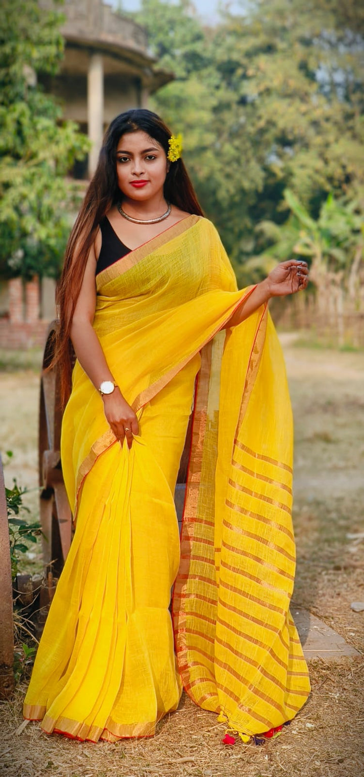 Linen Saree