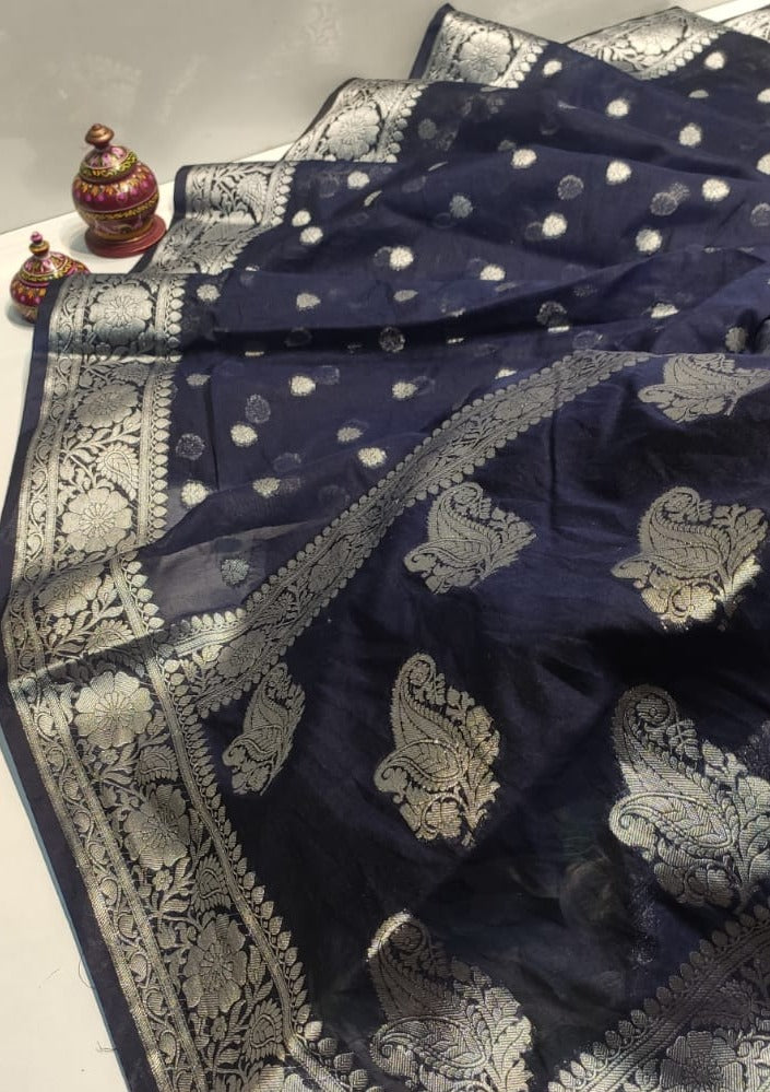 Banarasi Semi Georgette Soft Silk  Saree