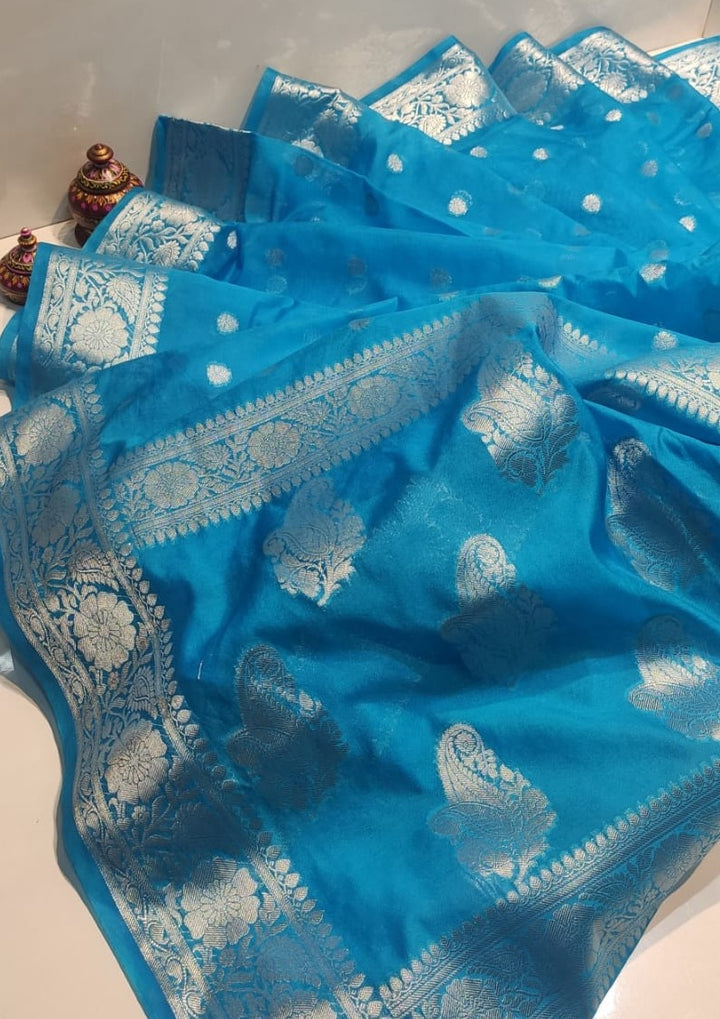 Banarasi Semi Georgette Soft Silk  Saree