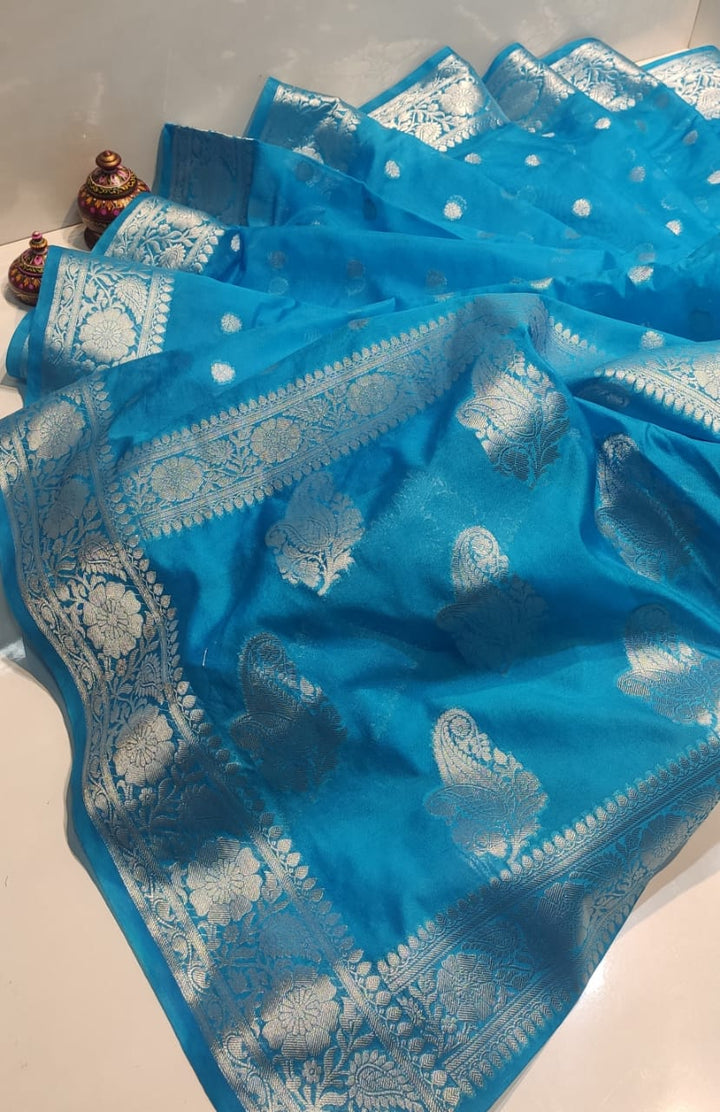 Banarasi Semi Georgette Soft Silk  Saree