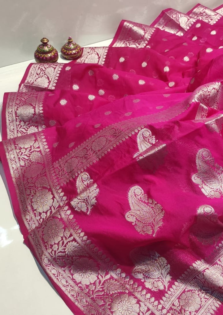 Banarasi Semi Georgette Soft Silk  Saree