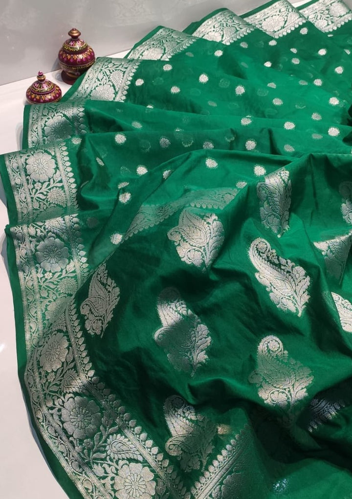 Banarasi Semi Georgette Soft Silk  Saree