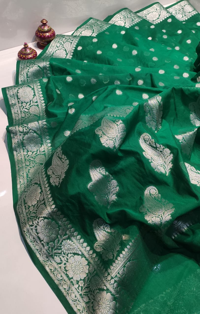 Banarasi Semi Georgette Soft Silk  Saree