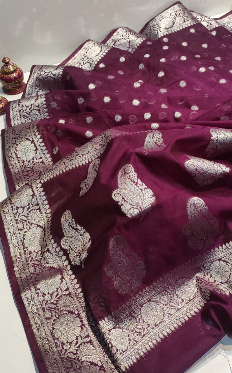 Banarasi Semi Georgette Soft Silk  Saree