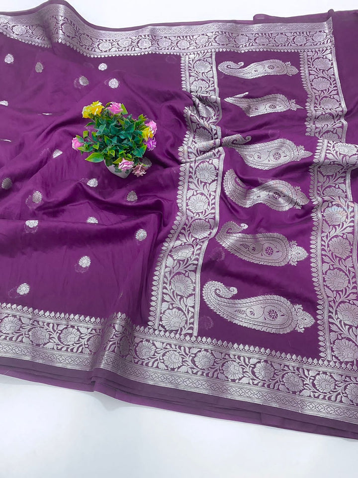 Banarasi Semi Georgette Soft Silk  Saree