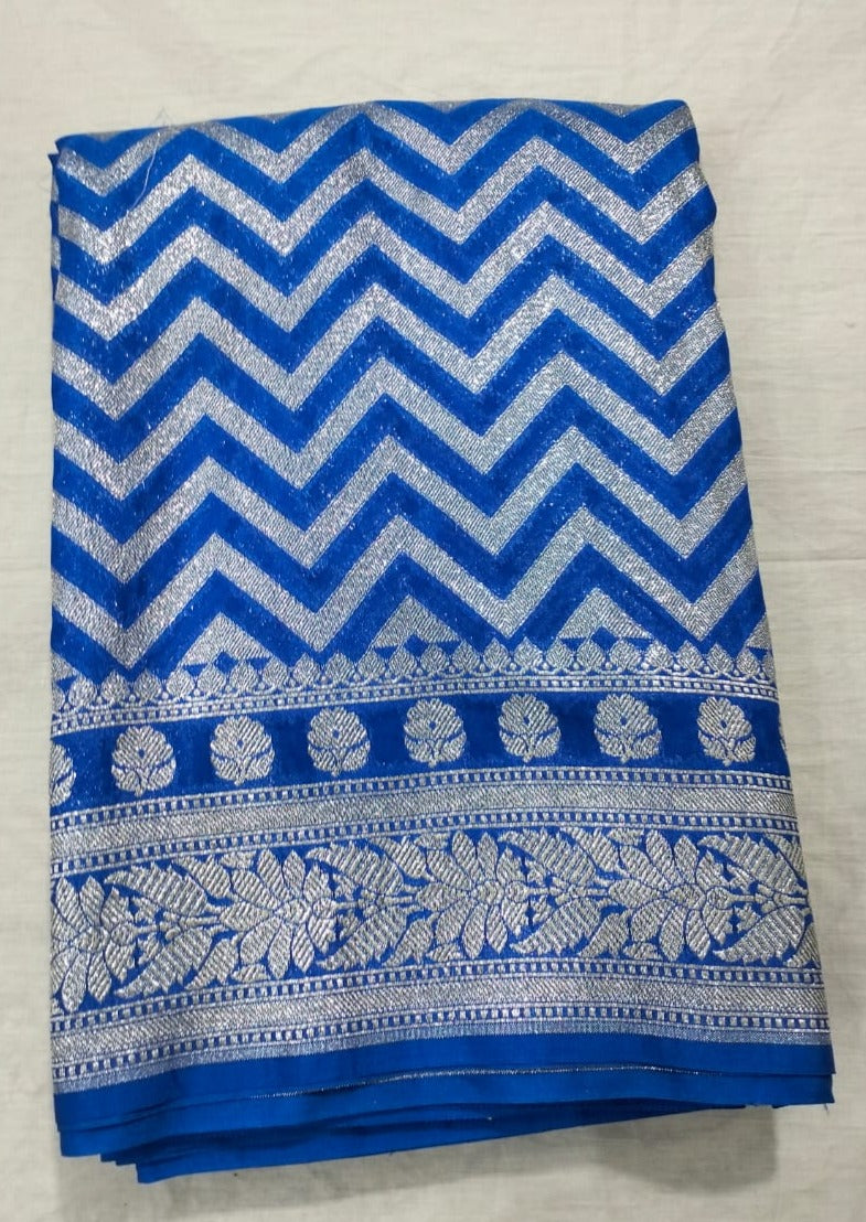 Banarasi Semi Georgette Katan Silk Saree