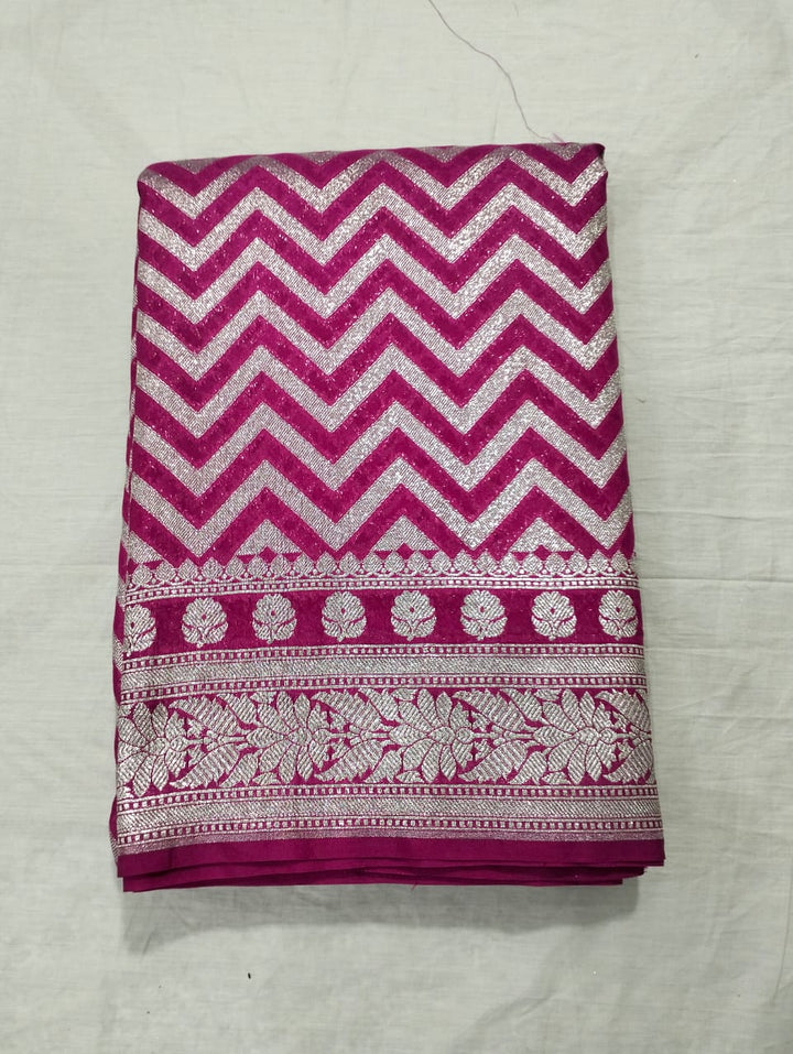 Banarasi Semi Georgette Katan Silk Saree