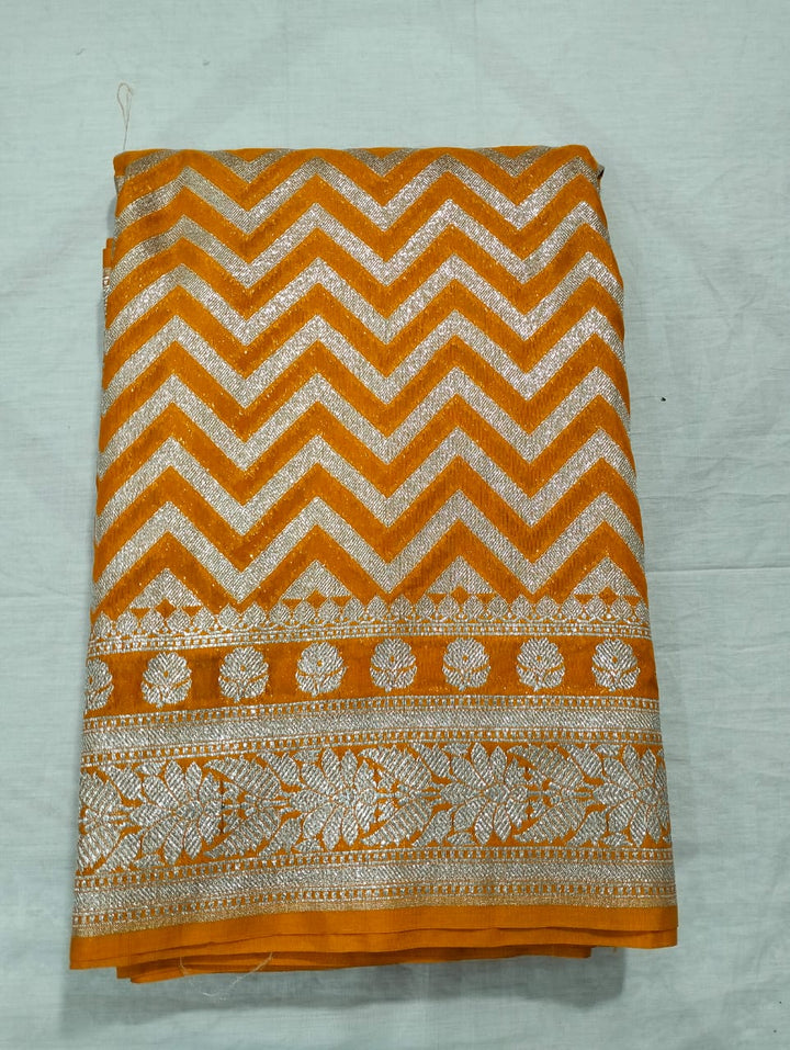 Banarasi Semi Georgette Katan Silk Saree