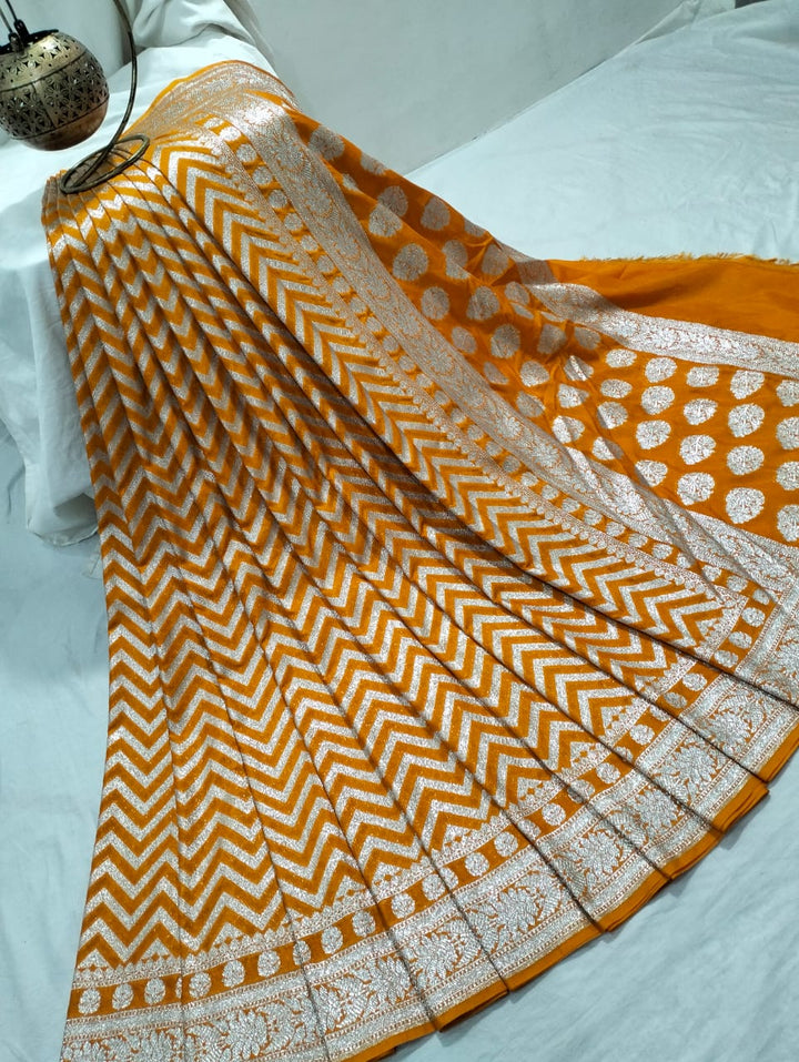 Banarasi Semi Georgette Katan Silk Saree