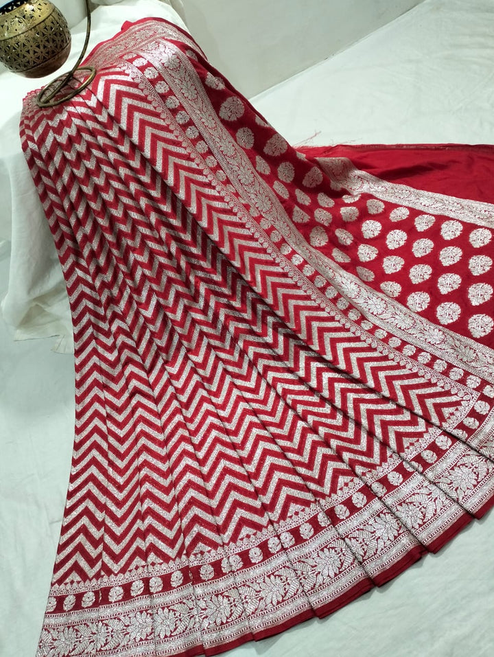 Banarasi Semi Georgette Katan Silk Saree