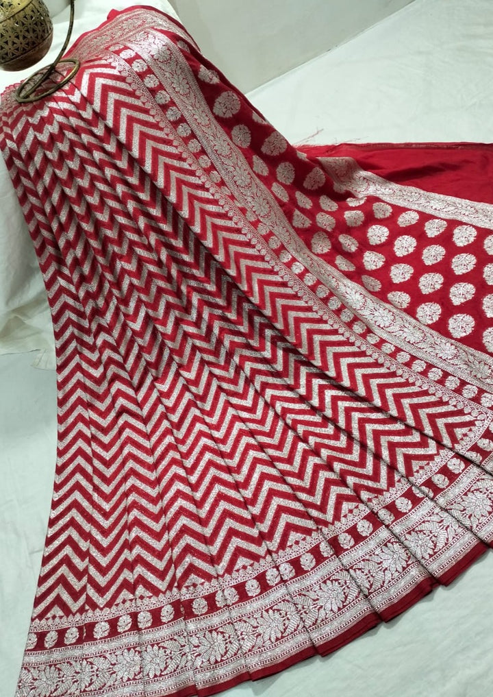 Banarasi Semi Georgette Katan Silk Saree