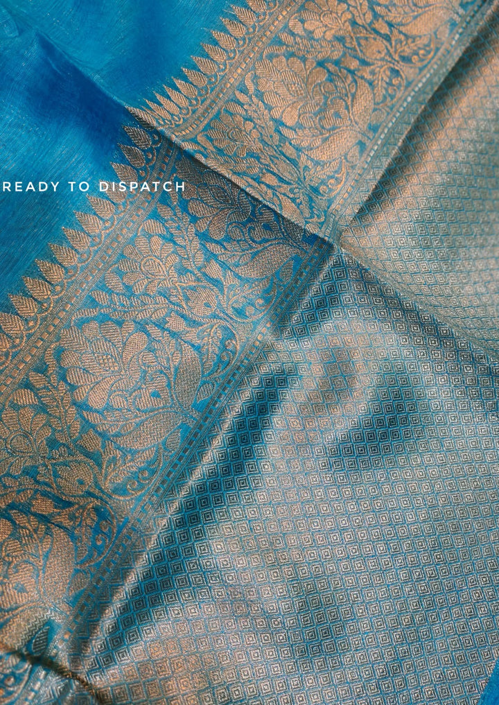 Pure Handwoven Silk Linen Banarasi