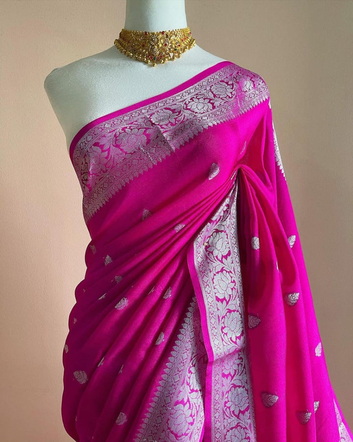 Banarasi Semi Georgette Soft Silk  Saree