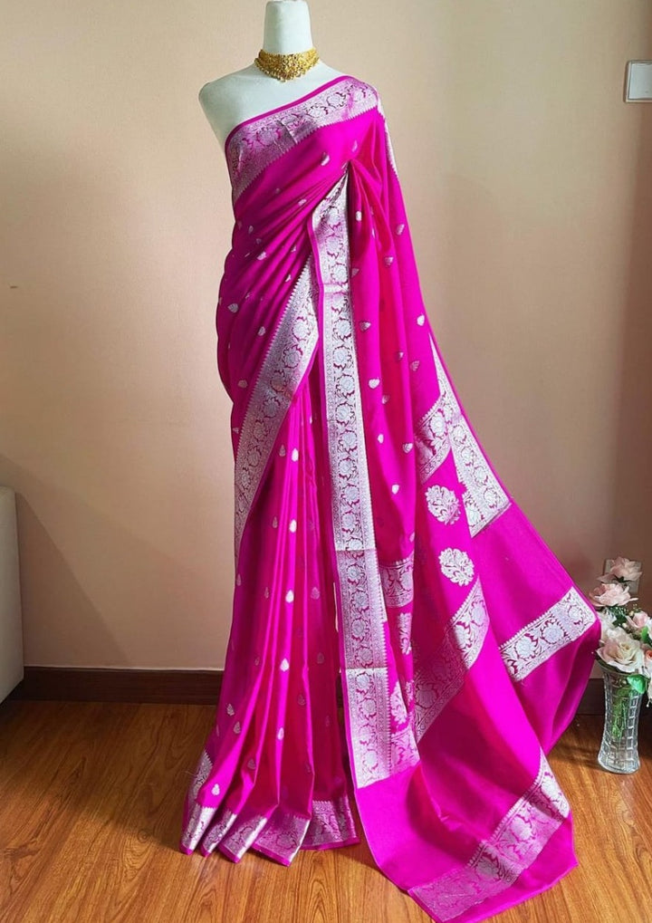 Banarasi Semi Georgette Soft Silk  Saree