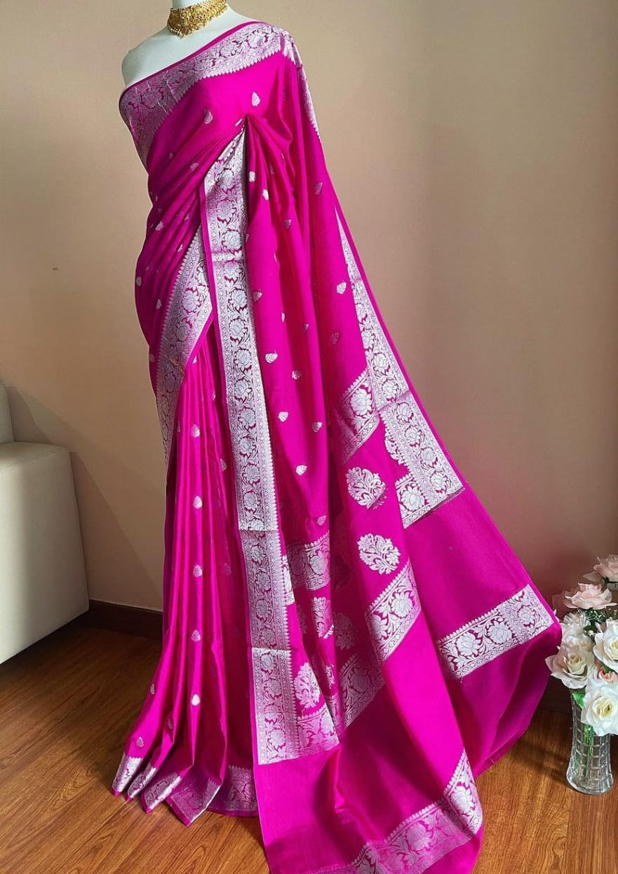 Banarasi Semi Georgette Soft Silk  Saree