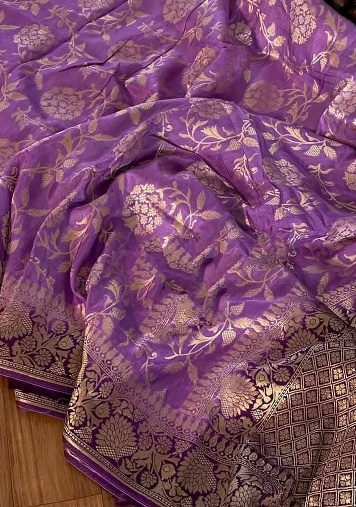 Banarasi Semi Georgette Soft Silk  Saree