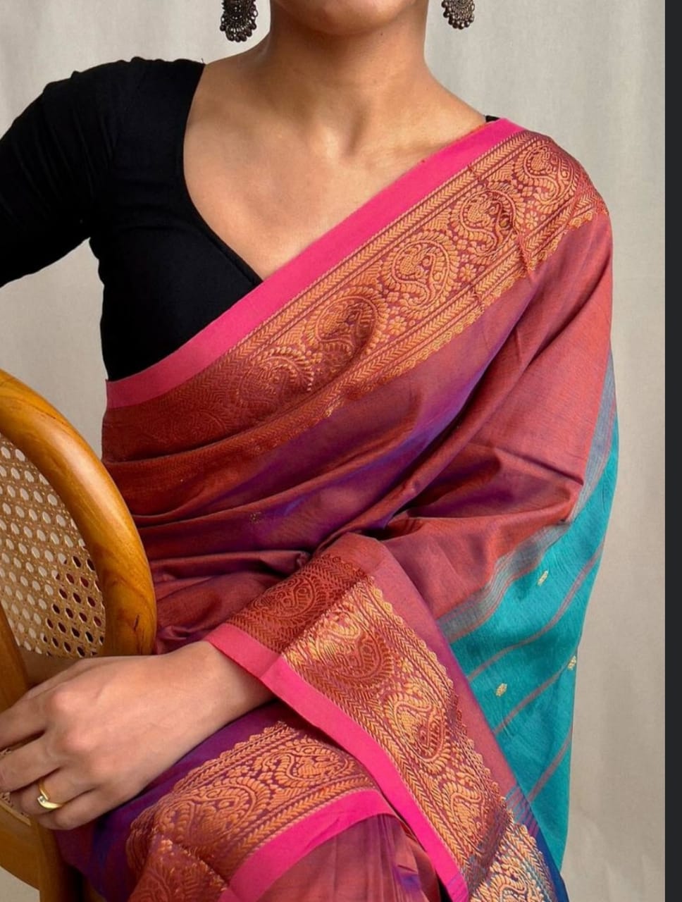 Bengal Khadi Cotton Saree – Monamaar