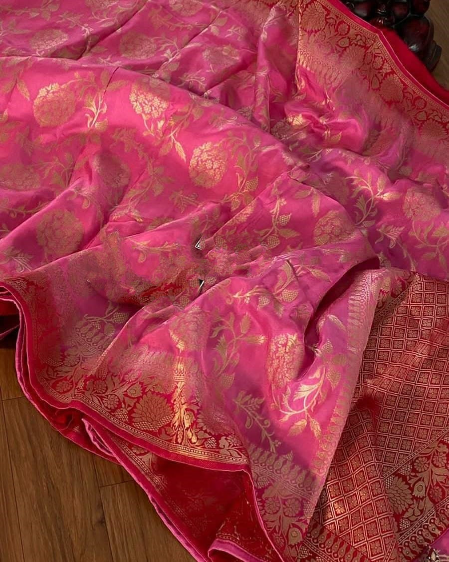 Banarasi Semi Georgette Soft Silk  Saree