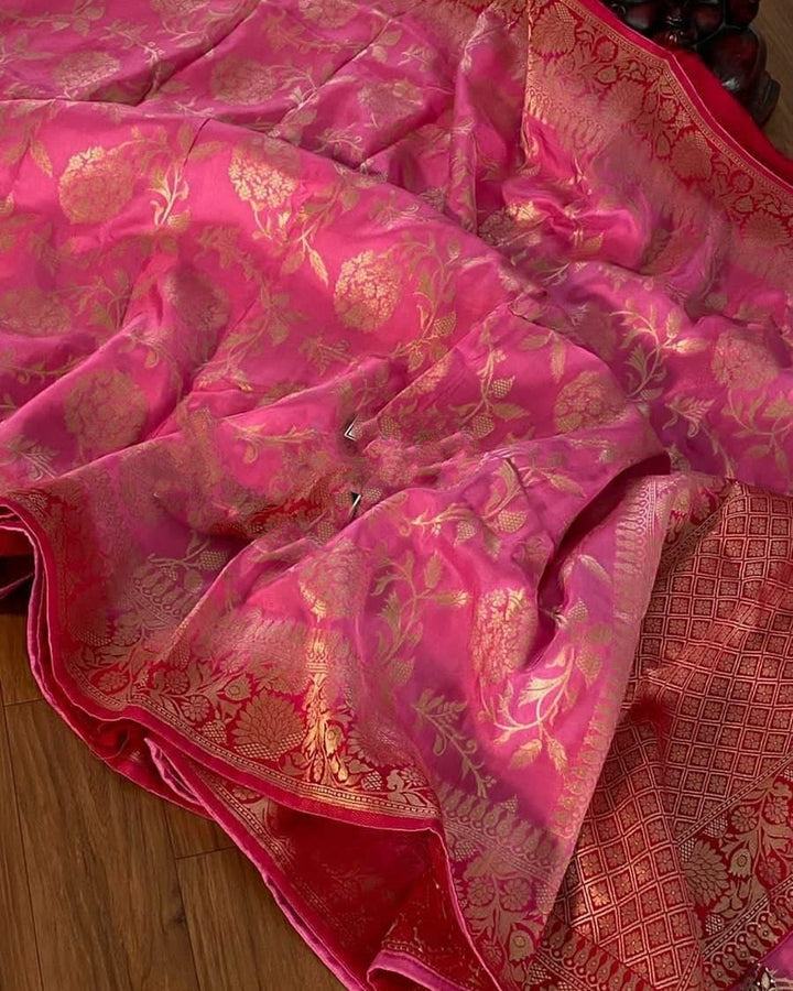 Banarasi Semi Georgette Soft Silk  Saree