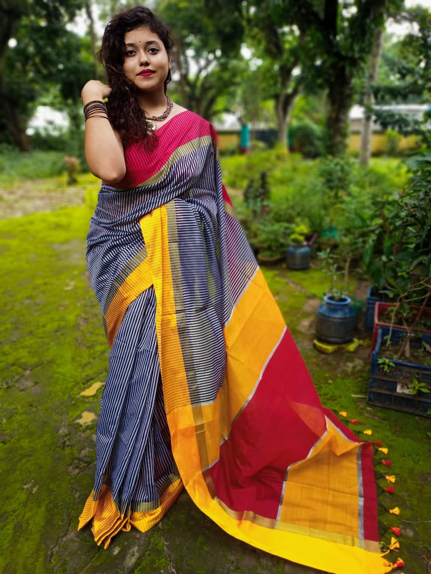 Maheshwari Check Saree