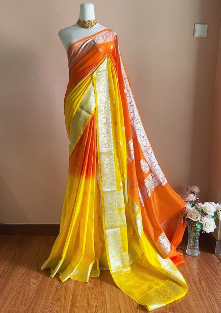 Banarasi Semi Georgette Soft Silk  Saree