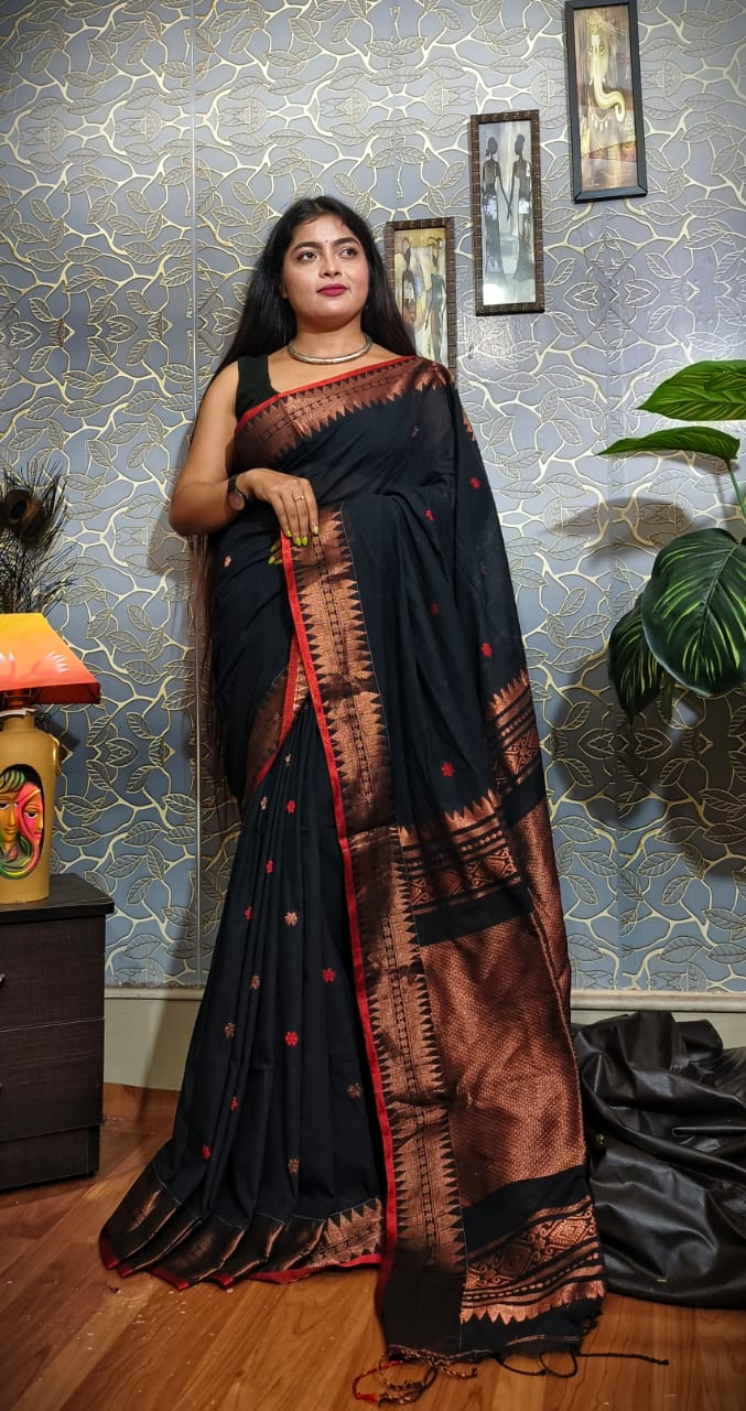 Pure Cotton Jamdani Saree