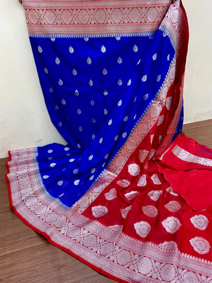 Banarasi Semi Georgette Katan Silk Saree