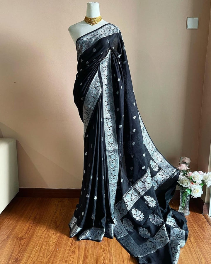 Banarasi Semi Georgette Soft Silk  Saree