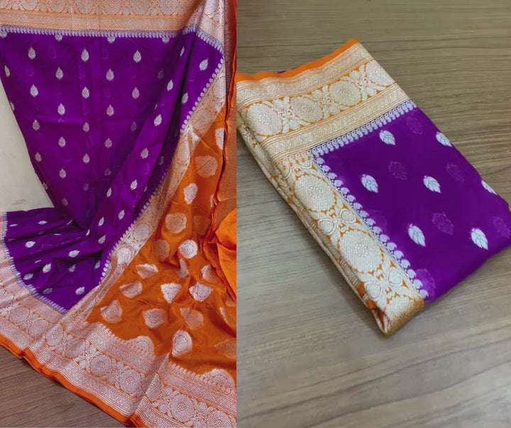 Banarasi Semi Georgette Katan Silk Saree