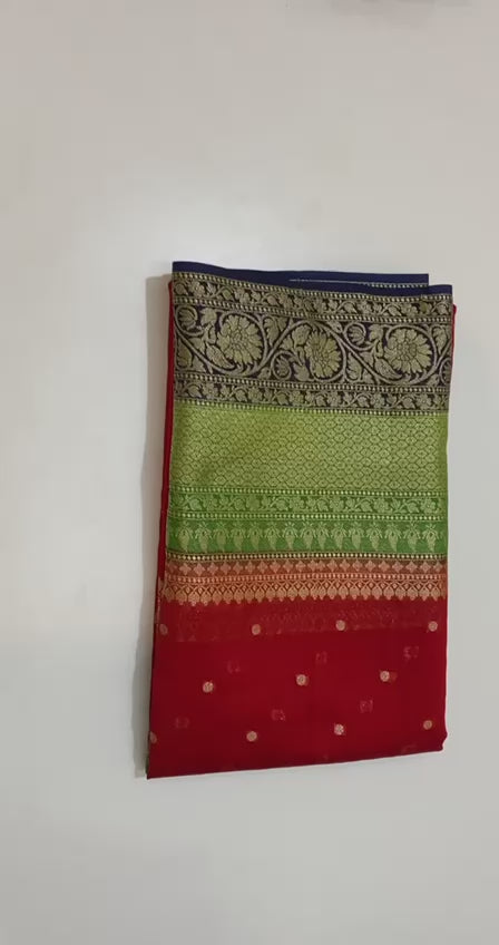 Banarasi Semi Georgette Soft Silk  Saree