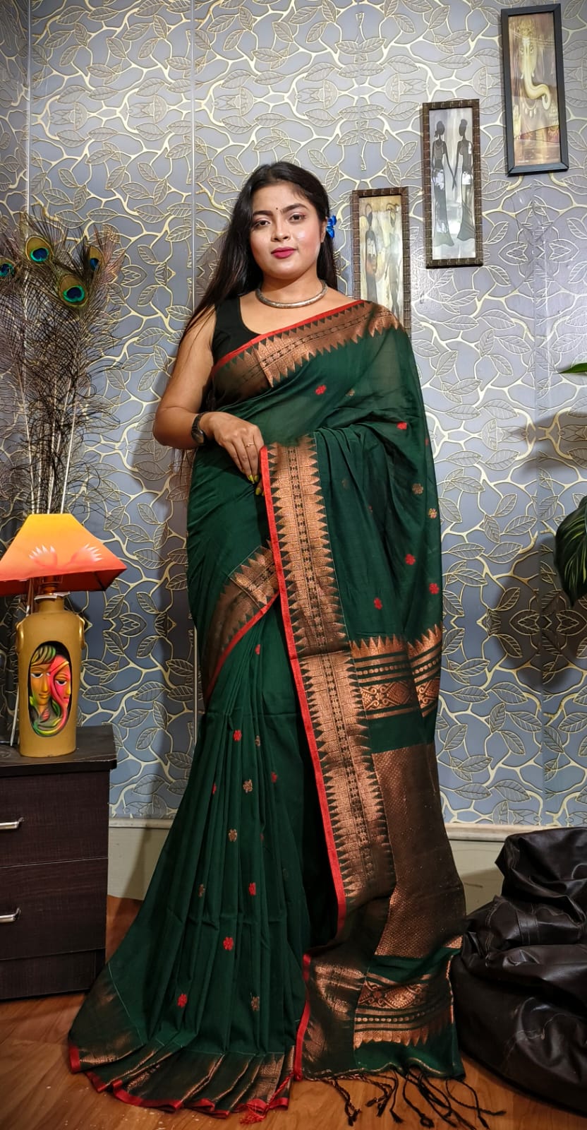 Pure Cotton Jamdani Saree