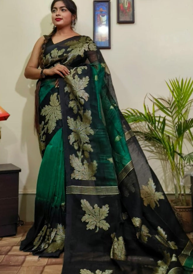 Linen Jamdani Saree