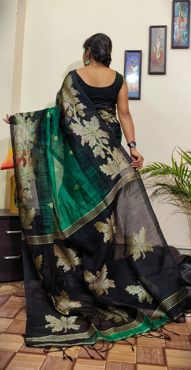 Linen Jamdani Saree