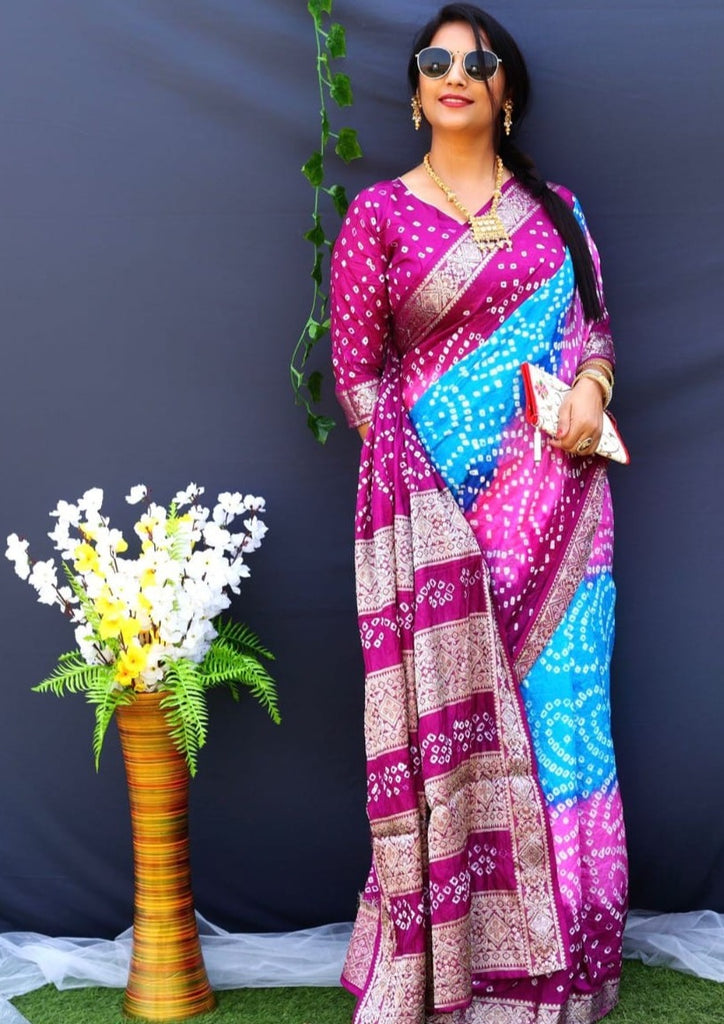 Designer Bandhani Saree