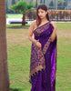 Purple Banarasi Saree