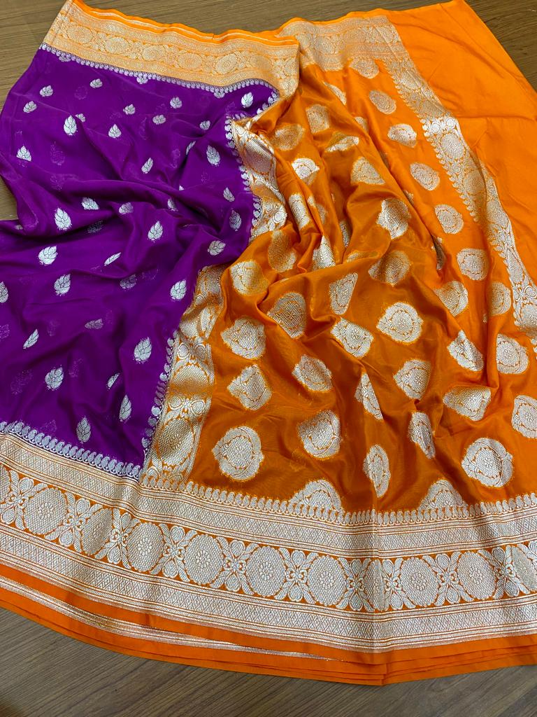 Banarasi Semi Georgette Katan Silk Saree