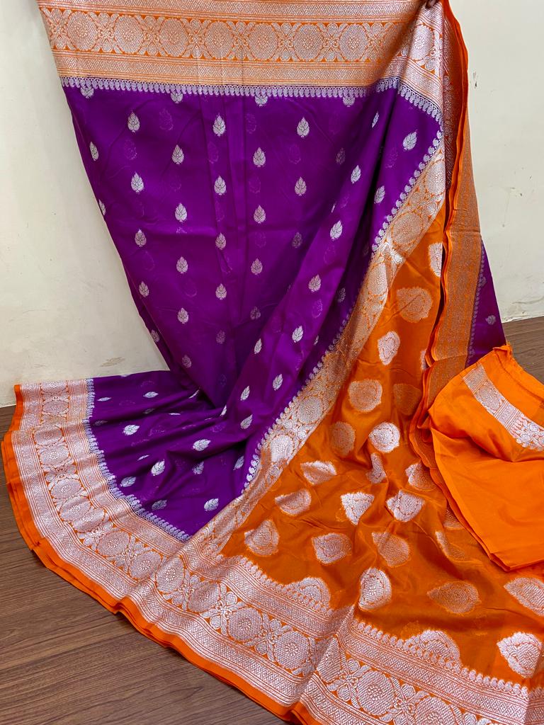 Banarasi Semi Georgette Katan Silk Saree