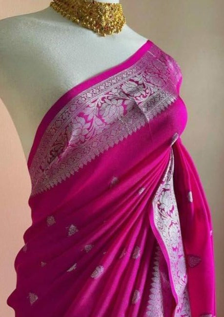 Banarasi Semi Georgette Soft Silk  Saree