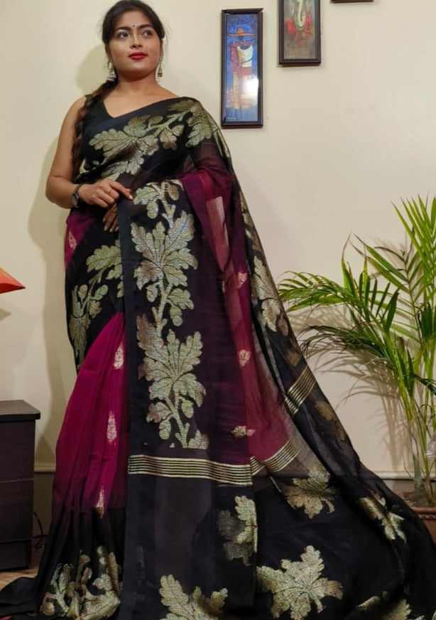 Linen Jamdani Saree